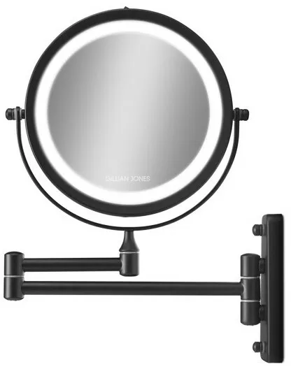 Gillian Jones - Seinäpeili x10 Suurennos ja LED-valo Matta Musta